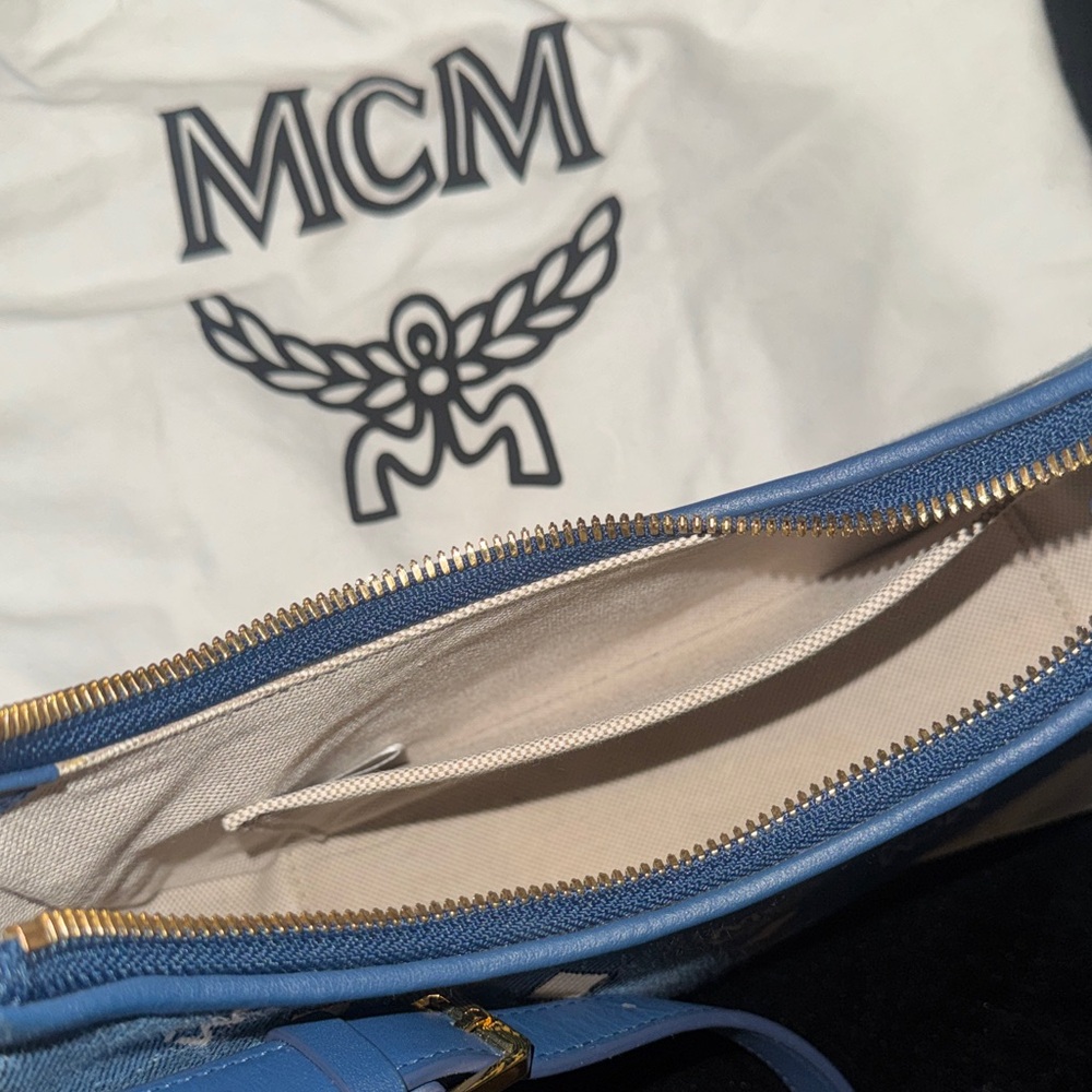 MCM Denim Blue Shoulder Bag - Picture 6 of 11